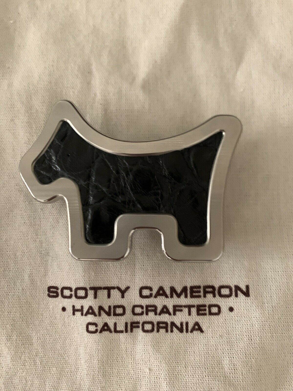 Very Rare Scotty Cameron American Alligator Scotty Dog Hand Forged Buckle