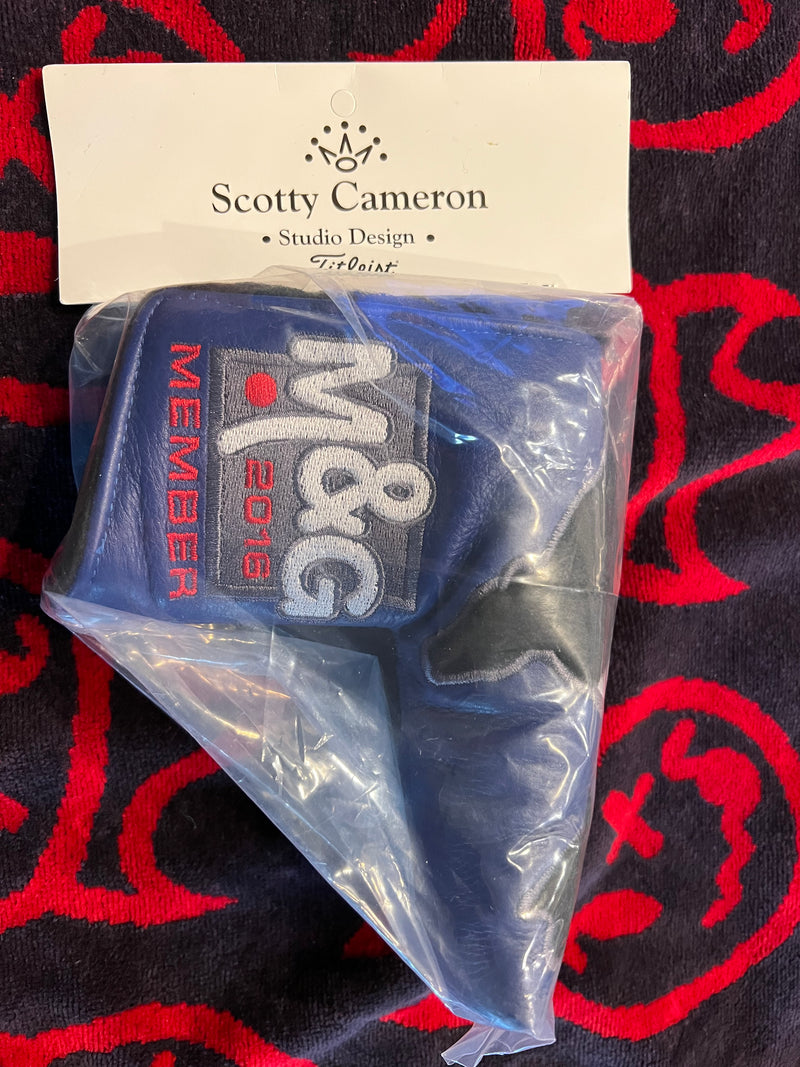 Scotty Cameron 2016 M&G Member Scotty Dog Blue Putter Cover NIB