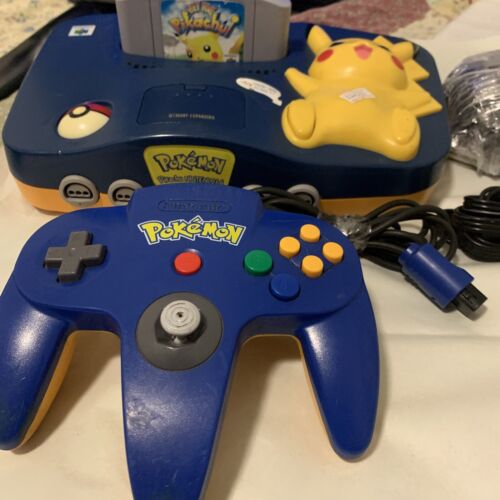 Nintendo 64 Pikachu Pokemon Console System N64 100% Authentic USA System NUS 101