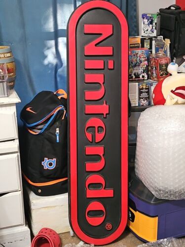 Vintage Double Sided Vacuum Formed Nintendo Store Display Promo Sign M17A