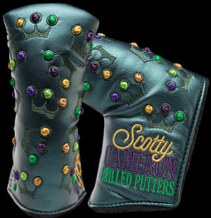 Scotty Cameron 2020 Mardi Gras Headcover Mini Crowns Green Putter Head Cover