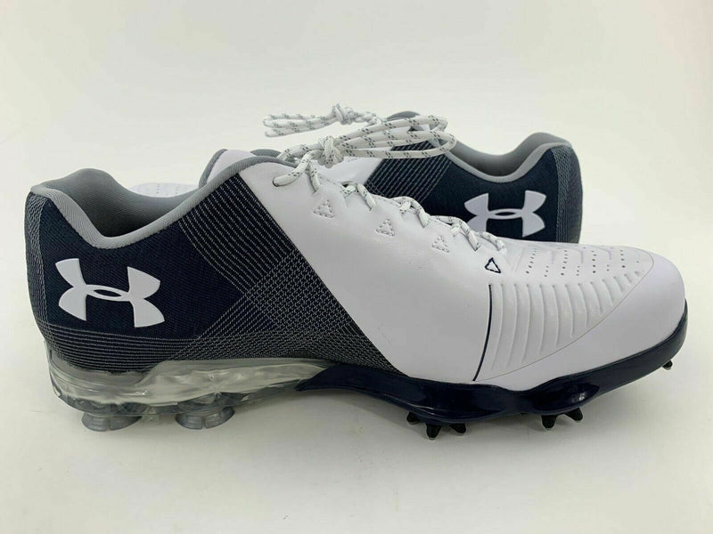 Under Armour Spieth 2 Golf Shoes Men's Size 8 White Navy Gore-Tex 3000165 101