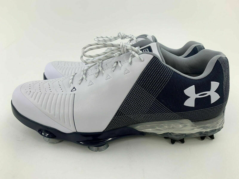 Under Armour Spieth 2 Golf Shoes Men's Size 8 White Navy Gore-Tex 3000165 101