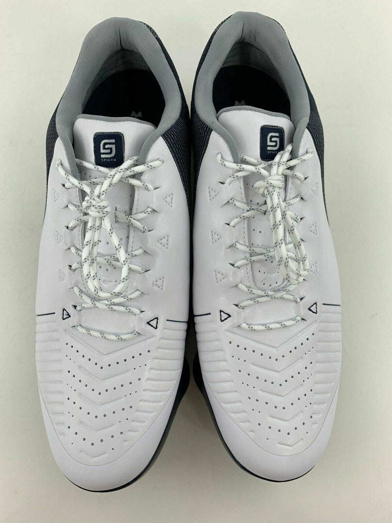 Under Armour Spieth 2 Golf Shoes Men's Size 8 White Navy Gore-Tex 3000165 101