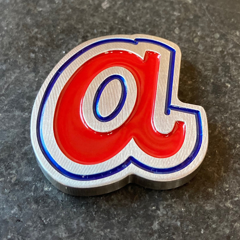 Handmade Atlanta Braves Throwback Logo Ball Marker 1 of 20