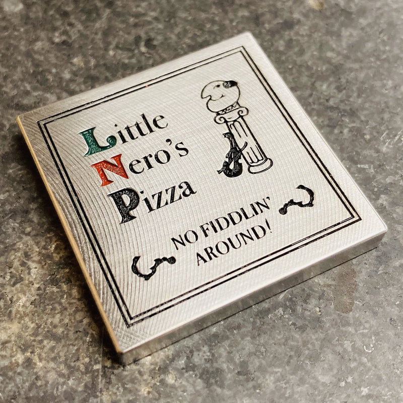 Patrick Gibbons Handmade Home Alone Little Nero's Pizza Ball Marker 1 of 12