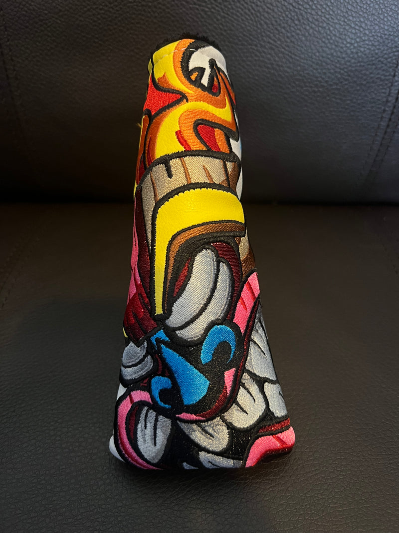 Patrick Gibbons Handmade Hawaiian Tiki 3.0 White Pro Am Putter Cover