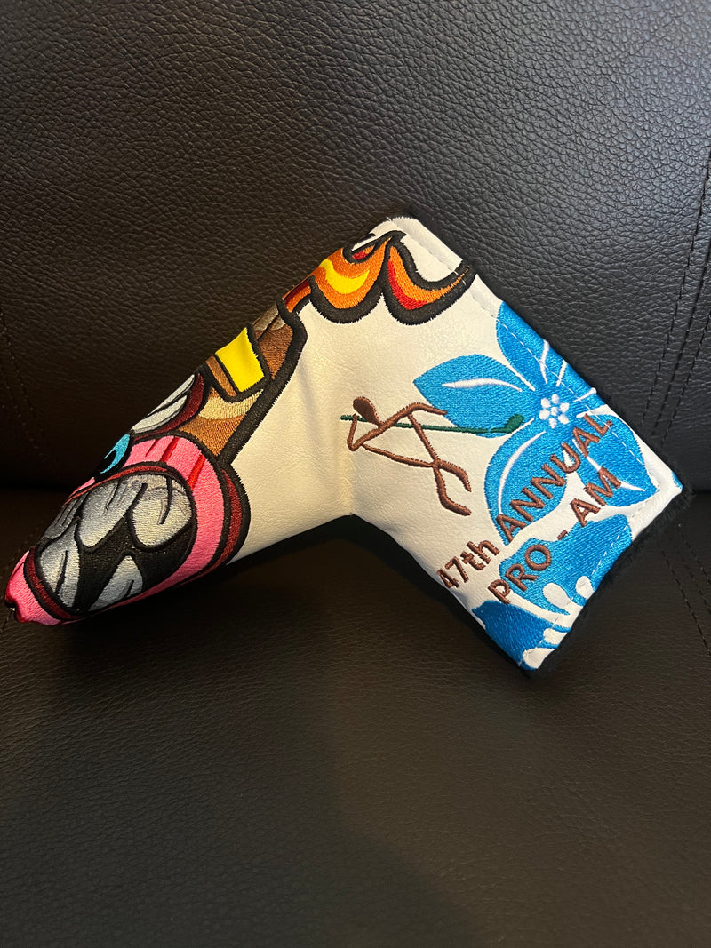 Patrick Gibbons Handmade Hawaiian Tiki 3.0 White Pro Am Putter Cover