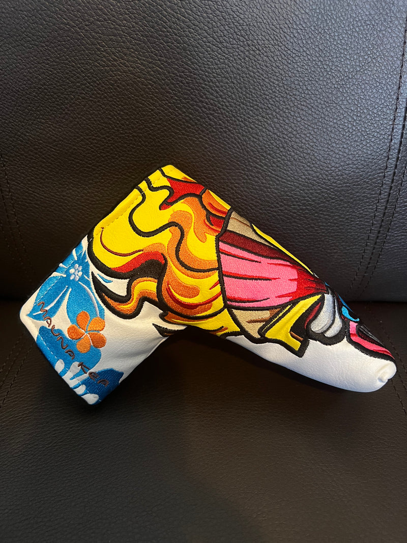 Patrick Gibbons Handmade Hawaiian Tiki 3.0 White Pro Am Putter Cover