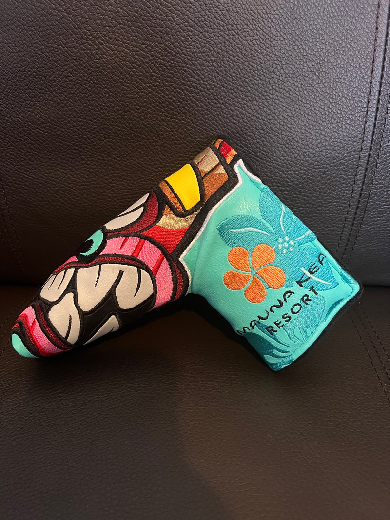 Patrick Gibbons Handmade Tiki 3.0 Mauna Kea Resort (blue) Putter Cover