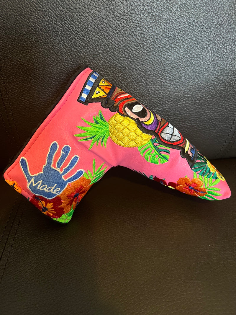 Patrick Gibbons Handmade Pink Tiki Prototype 1 of 1 Putter Cover