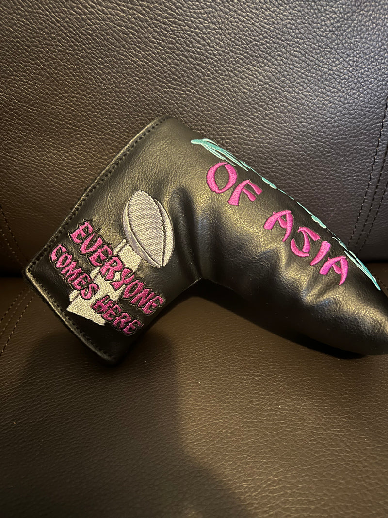 Patrick Gibbons Handmade Black Orchids of Asia Blade Putter Cover