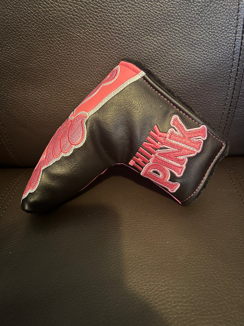 Patrick Gibbons Handmade Pink Panther Breast Cancer Awareness Black Putter Cover