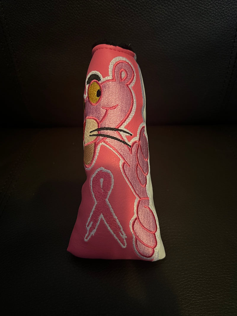 Patrick Gibbons Handmade Pink Panther Think Pink White Putter Cover