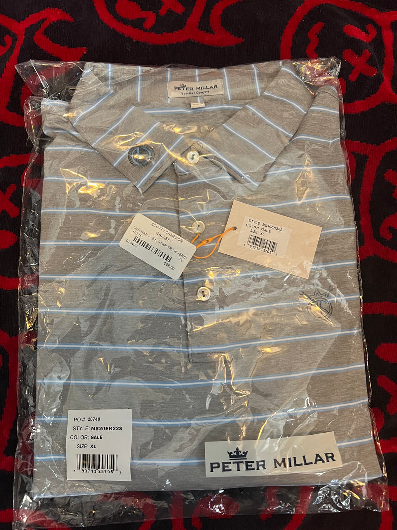 Scotty Cameron Grey and Blue Striped XL Polo