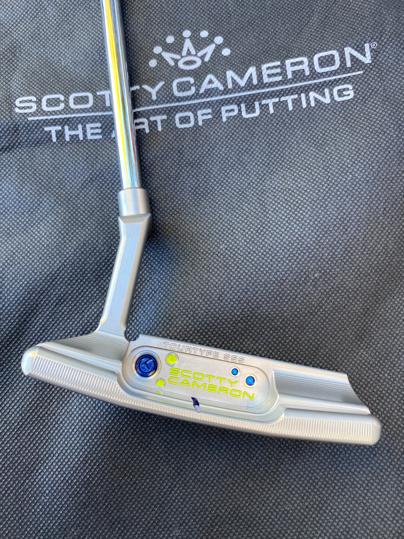 Scotty Cameron Timeless Tourtype SSS with Blue and Yellow Paintfill