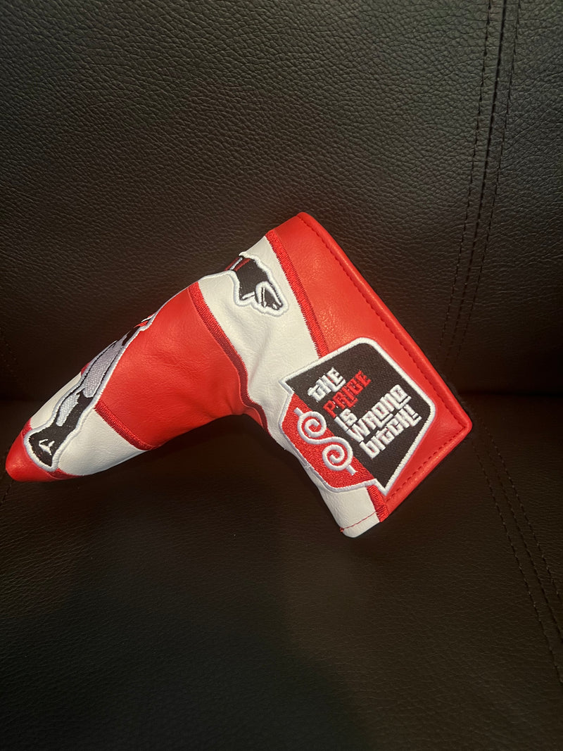 Patrick Gibbons Handmade Red/White Happy Gilmore Putter Cover