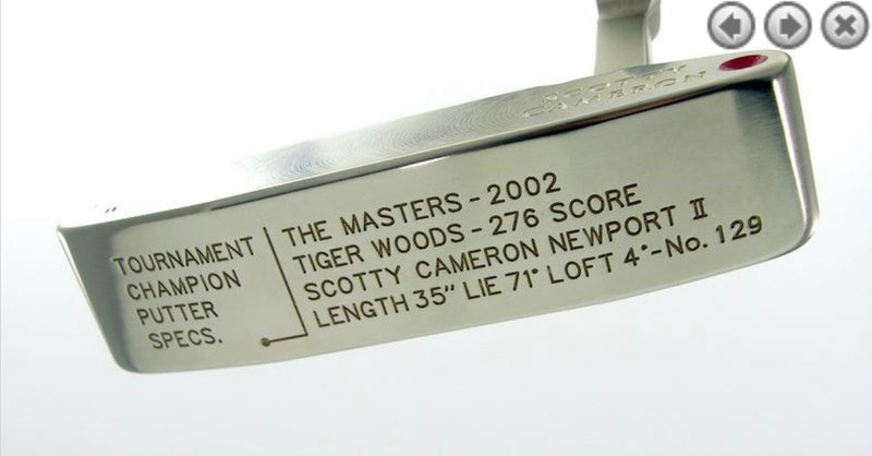 Tiger Woods Limited Edition 2002 Masters Tournament Scotty Cameron Putter