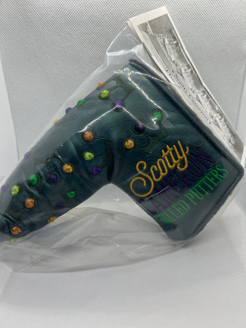 Scotty Cameron Green Mardi Gras Beads Golf Blade Putter Cover NIB