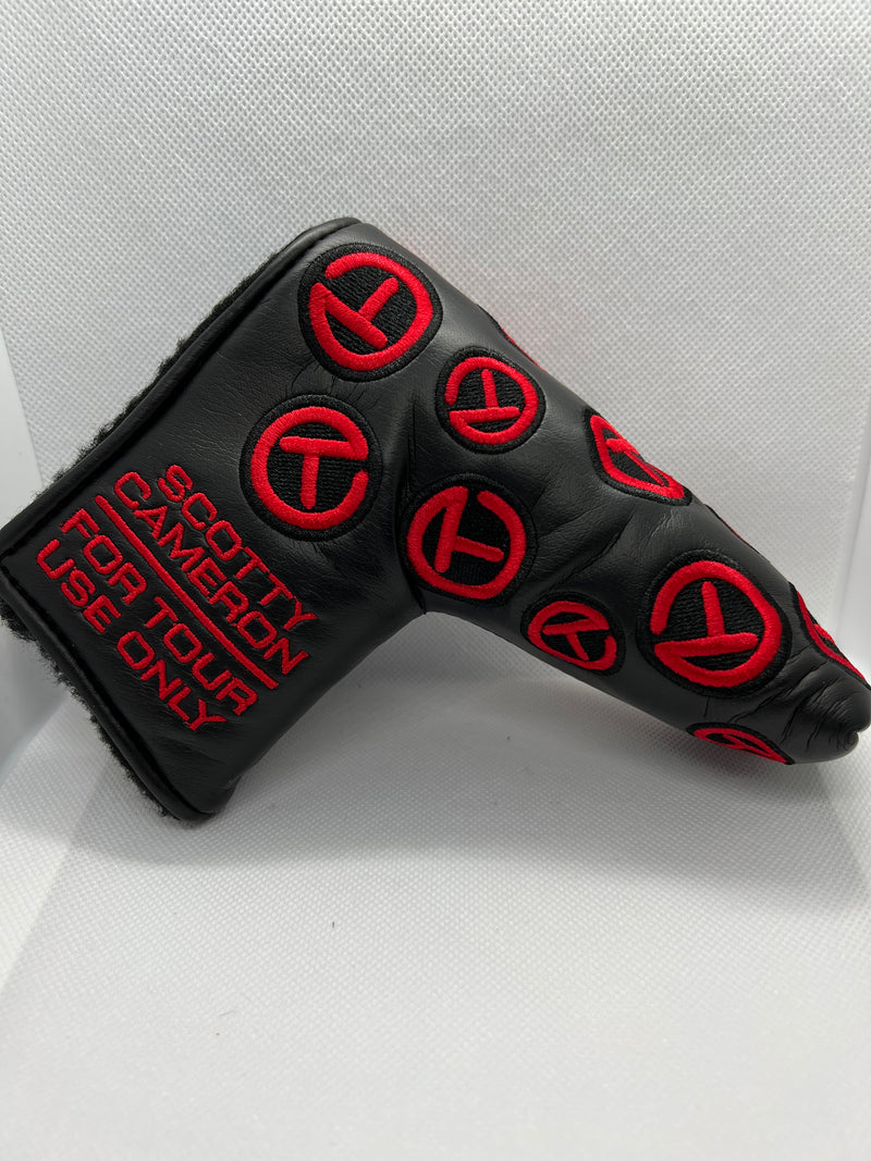 Scotty Cameron Black and Red Circle T Stamped Putter Cover