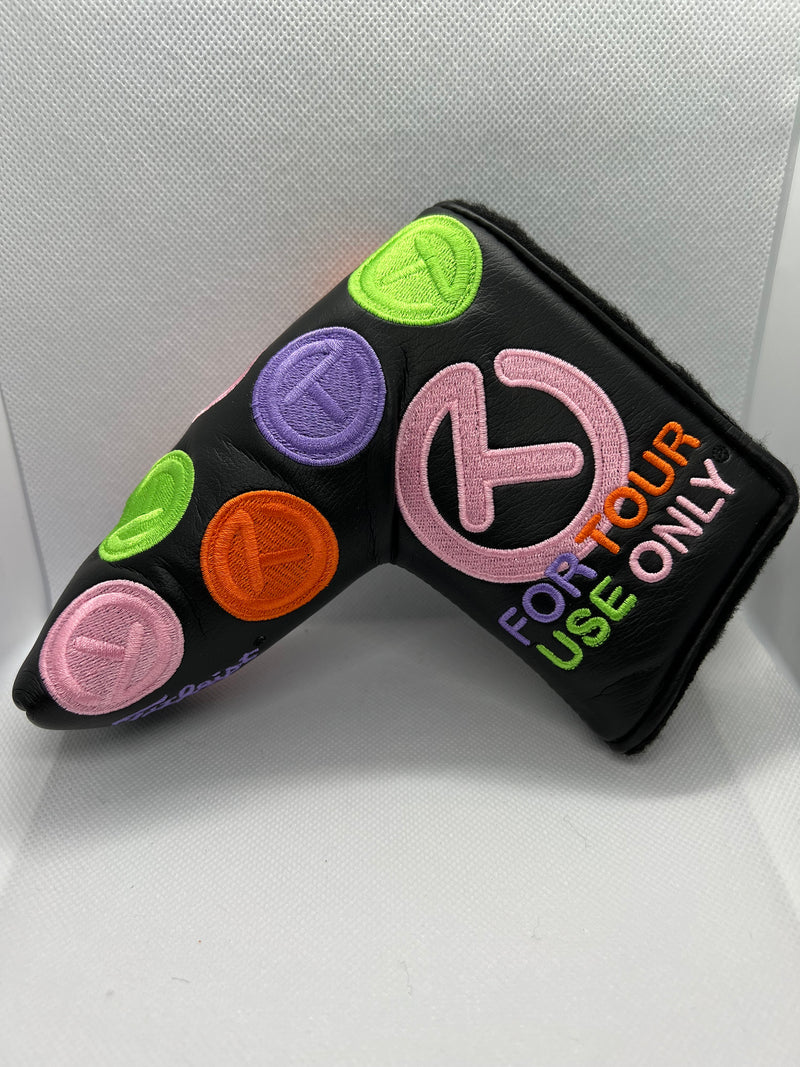 Scotty Cameron Black and Pink Multi Color Circle T Putter Cover