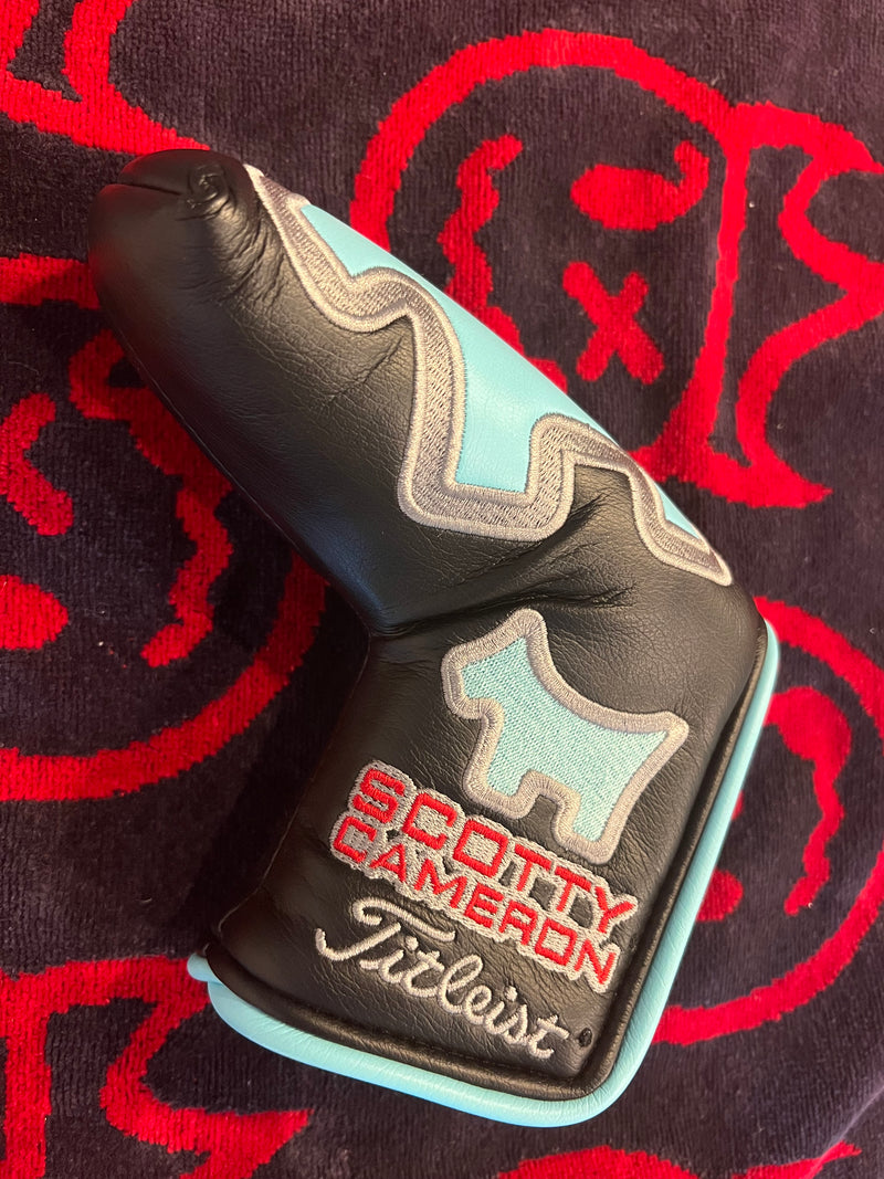 Scotty Cameron Tiffany Blue/Black Scotty Dog Circle T Putter Cover