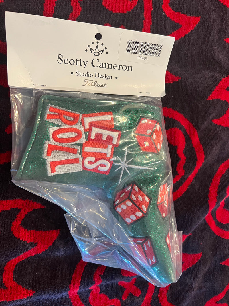 Scotty Cameron Let's Roll Green with Red Dice NIB Putter Cover