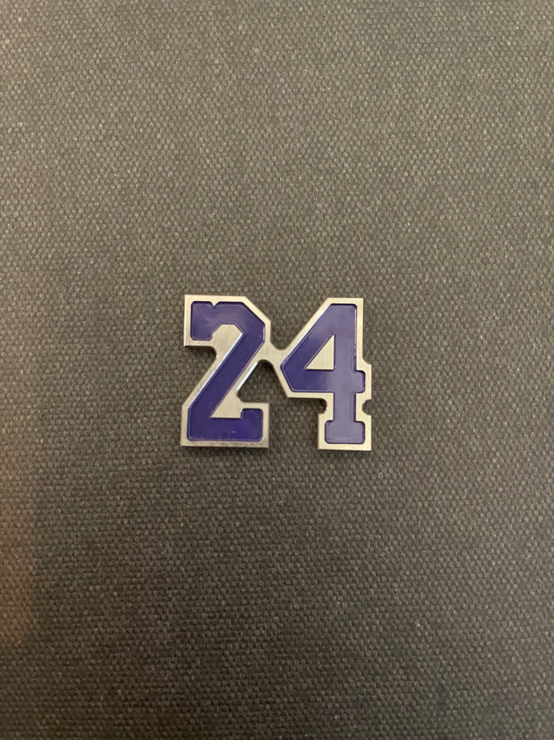 Handmade Kobe Silver and Purple Number 24 Ball Marker