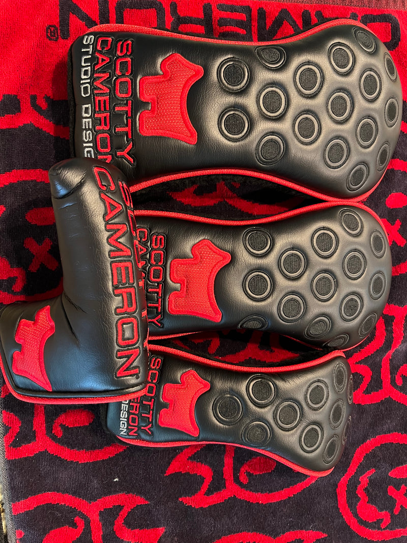 Scotty Cameron Red Scotty Dog Black Ballistic Set D,F,H,P