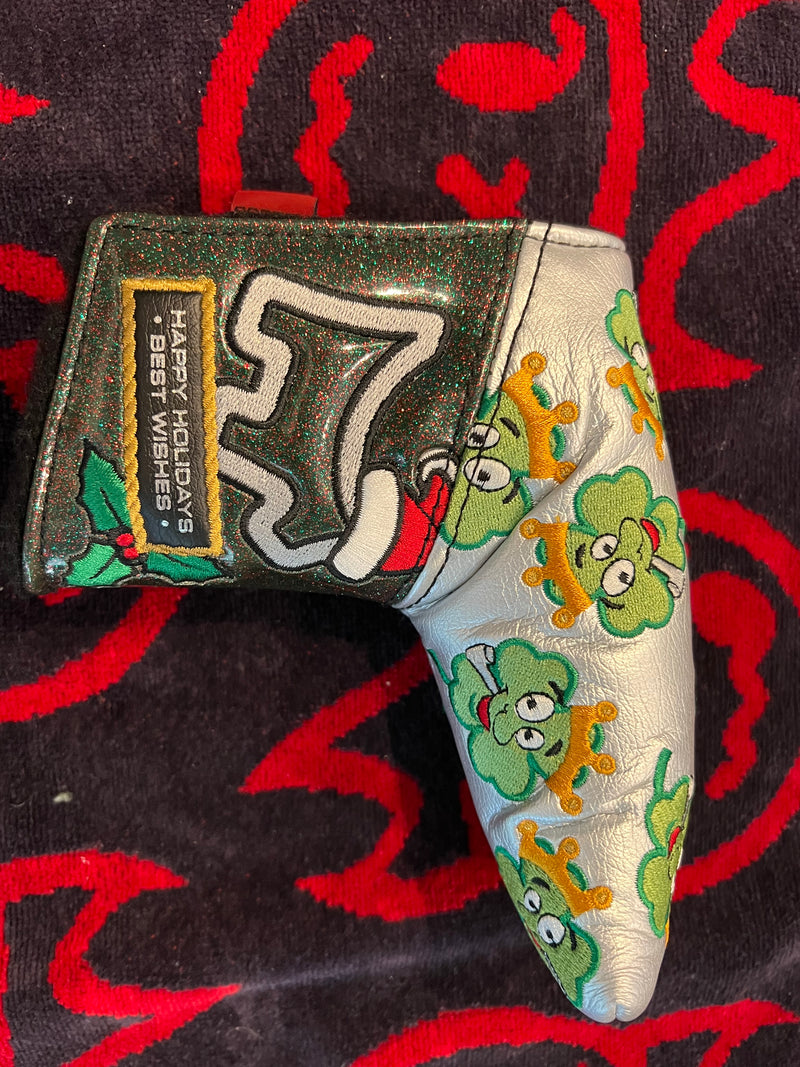 Scotty Cameron 4 Leaf Clover Happy Holidays Scotty Dog Patchwork Putter Cover