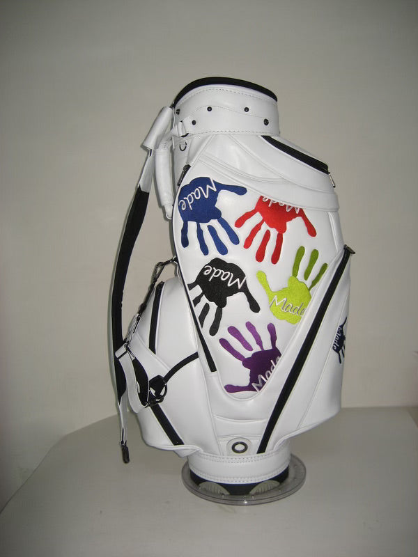 Patrick Gibbons Handmade White/Painted Hands Staff Golf Bag New