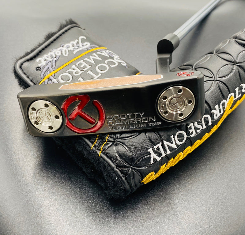 Scotty Cameron Teryllium Newport T22 Tour Use Only CT Black Putter 20g Weights Steel Shaft and White Lettering