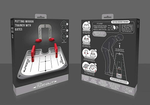 PuttOut Putting Mirror System Golf Training Aid For Putting Green