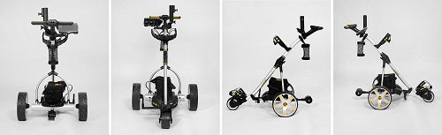 Bat Caddy X3R White Electric Golf Bag Cart Caddy With Lithium Battery & Remote