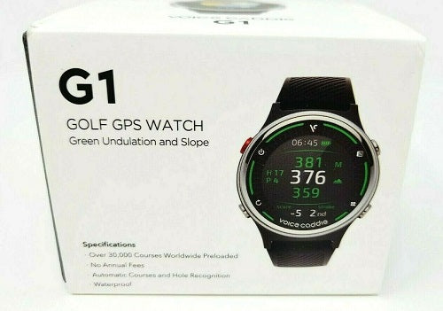 Voice Caddie G1 Golf PreLoaded GPS Smart Watch With Slope & Green Undulation