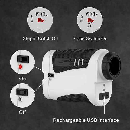 Golf Rangefinder, Laser Range Finder With Pinsensor And Physical Slope Switch