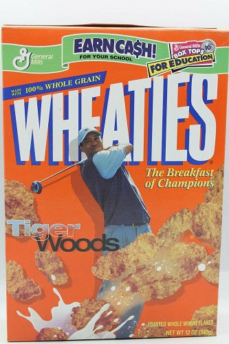 Wheaties Tiger Woods Cereal Box 2000 PGA Tour,  New Unopened