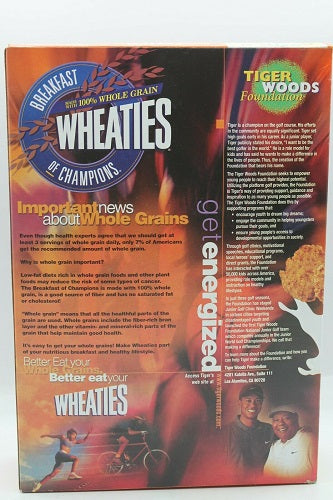 Wheaties Tiger Woods Cereal Box 2000 PGA Tour,  New Unopened