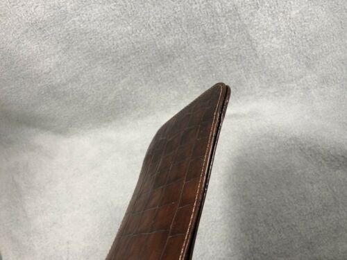 Genuine Handcrafted Brown Alligator/Crocodile Golf Scorecard/Yardage Book