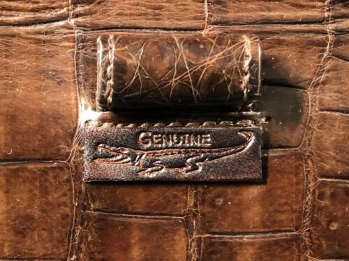 Genuine Handcrafted Brown Alligator/Crocodile Golf Scorecard/Yardage Book