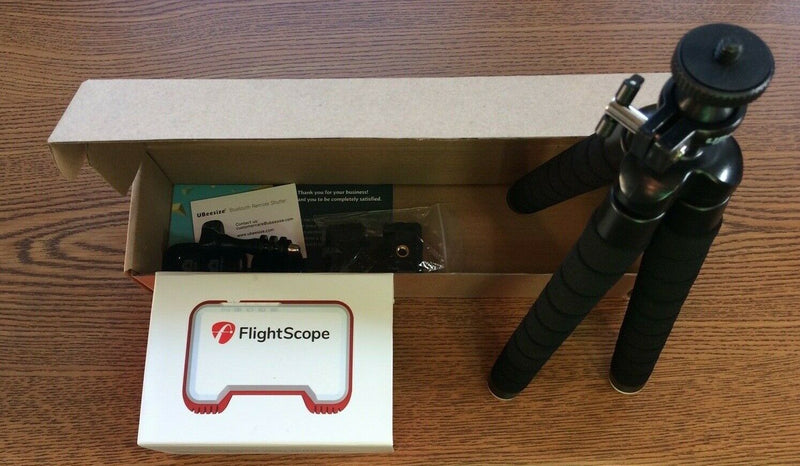 Flightscope Mevo Launch Monitor, UBeesize Tripod, & XLHVTERLI Phone Holder