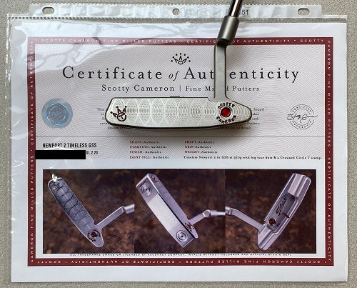 Scotty Cameron Newport 2 Timeless GSS Tour Dot Circle T CT Stamp Tiger Woods