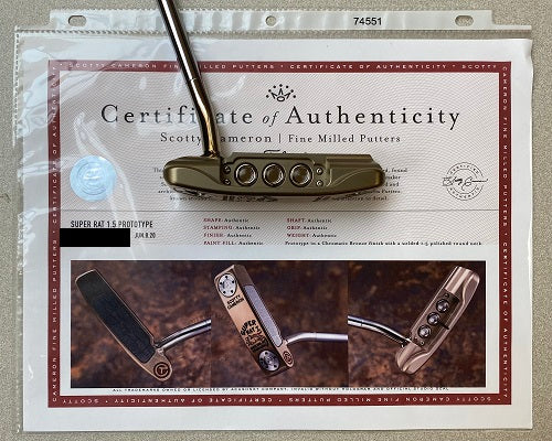 Scotty Cameron Super Rat 1.5 Prototype Chromatic Bronze Welded Neck CT Tour Only