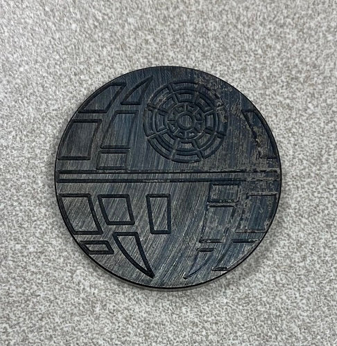 Patrick Gibbons Handmade Star Wars Blackened Death Star Golf Ball Marker 1 of 30