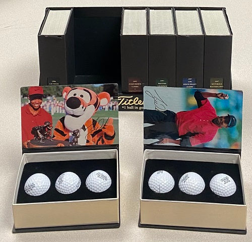 Tiger Woods 1996-1997 Titleist Golf Ball Collection Boxed Set