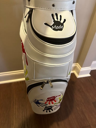 Patrick Gibbons Handmade White/Painted Hands Staff Golf Bag New